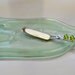 Small Pale Green Bacardi Slumped Bottle Cheese Plate