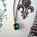 FREE Shipping, LAGOON, Vintage Teal Necklace, Pendant Necklace, Estate Style Necklace, Bridesmaids Gift, Easter Jewelry