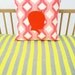 Gender Neutral Crib Sheet , Fitted Crib Sheet , Bumperless , Crib Bedding Yellow Gray Lemon Stripe