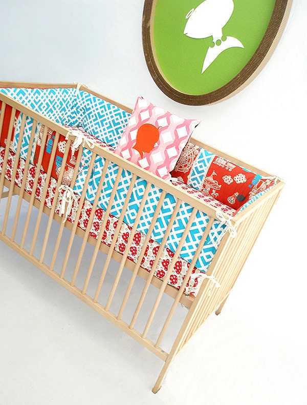 Crib Bumper Set Bumper Guards Bumper Pads Crib by AuntBucky