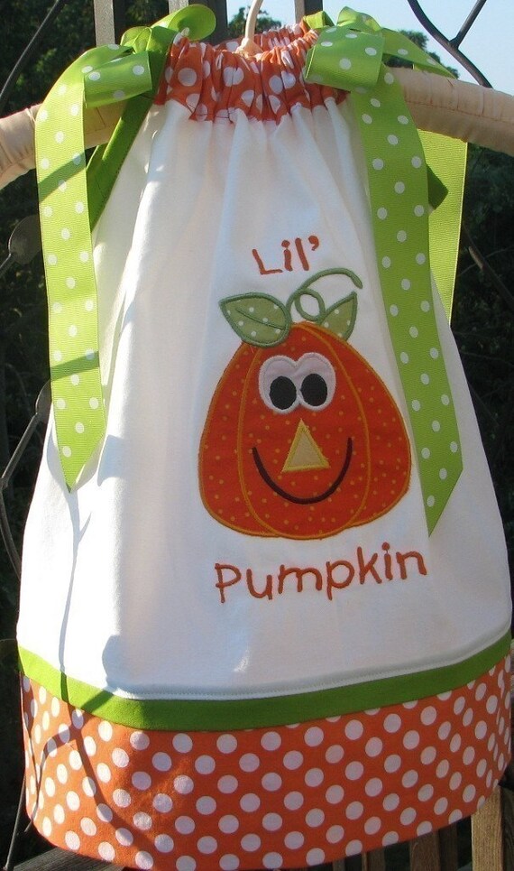 Halloween PUMPKIN Pillowcase dress