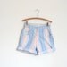 Pink Stripe Denim Shorts High Waist Vintage 80s Small Jean