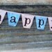 fabric happy birthday bunting / banner, 1st birthday, photo prop, baseball party