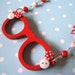 Rockabilly Red Specs Necklace
