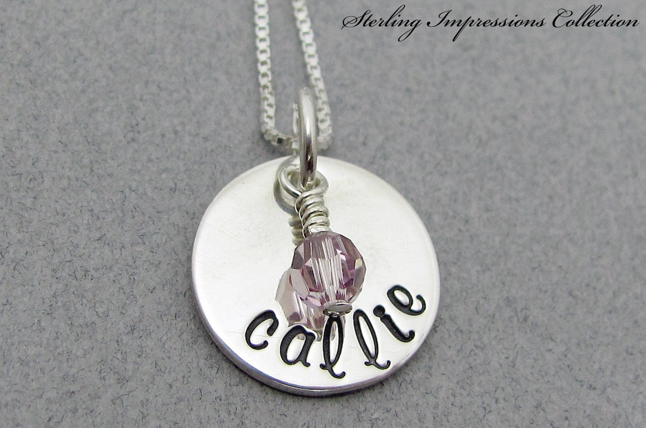Personalized Child's Necklace Hand by DivineDesignJewelers
