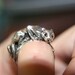 FINAL SALE - Christmas Special Vintage Silver Plated Cheetah Ring - Size 6 - 1 pc