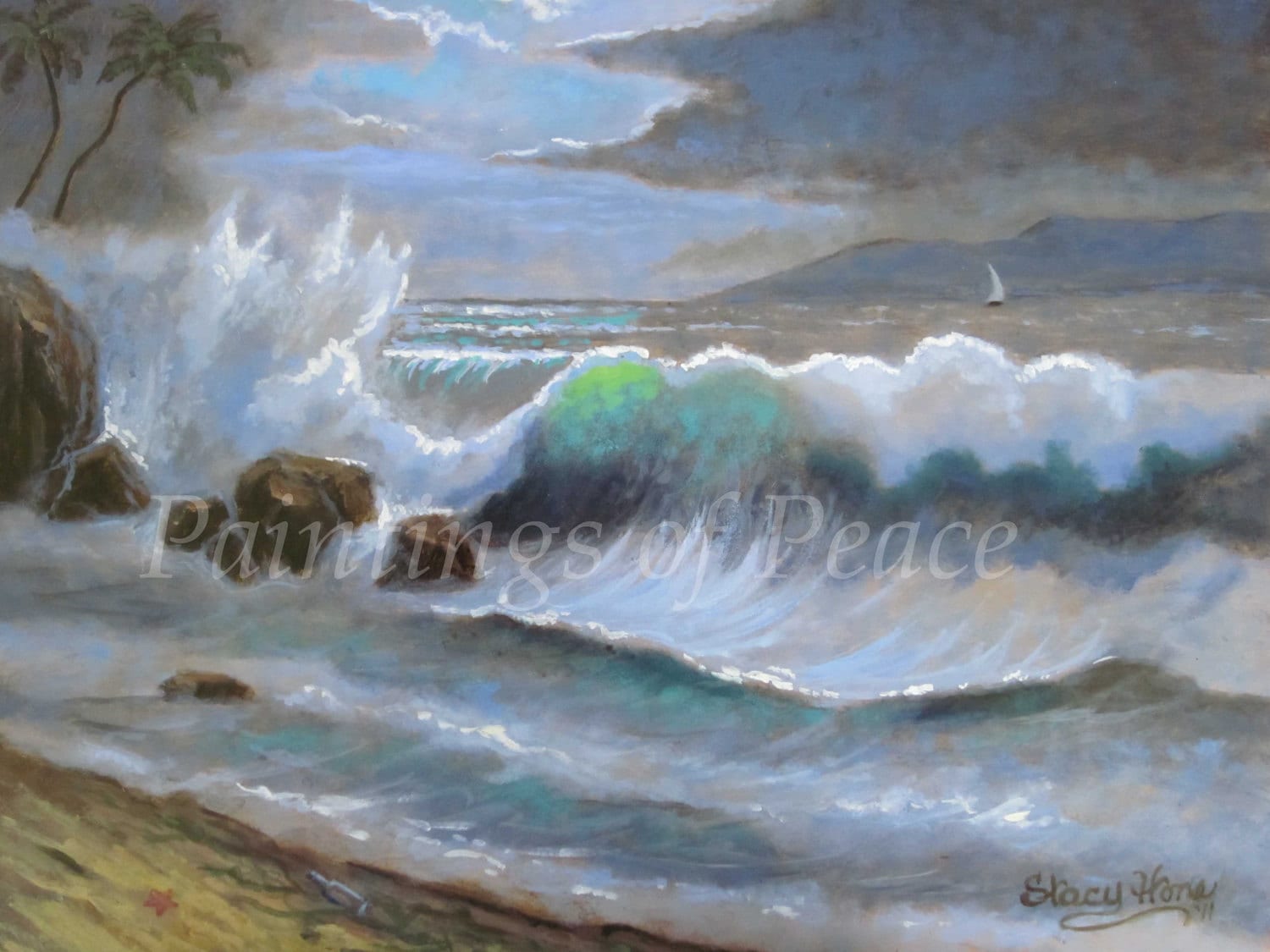 Ocean Painting Ocean Waves Painting Landscape Painting
