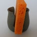 Ships Fast - Home and Living - Housewares - Hostess Kitchen Gift - Pottery Sponge Holder - Woodland Green - under 15 dollars