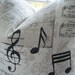 20X20 --Decorative PillowCover- Designer Fabric--Neutral Throw Pillow-Musical Notes -Musical Design-Taupe-Cream-Black-Charcoal
