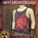 Dirty and Distressed Women's 2X Large/ Men's Extra Large Ruined and Red Wasteland Tank Top OOAK