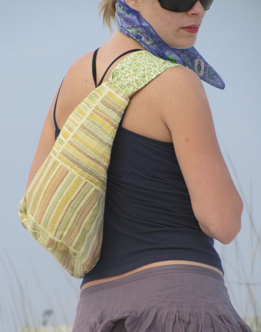 Sling Bag Over the Shoulder Yellow Green White Orange