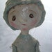 Primitive Vintage Folk Art Man in the Moon Paper Mache Art Doll