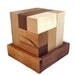Wood Cube Puzzle - Solid Reclaimed Cherry, Maple and Walnut Wood - 7 wood pieces - Unlimited entertainment - Logic Puzzle