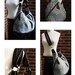 Reserved for Mary - XL convertible bag with leather straps/base/zipper top closure/extra slant pocket/purse feets - Blue blossom