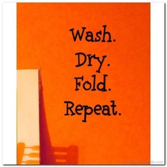 wash dry fold repeat vinyl wall lettering decor decal