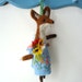 Reserved for babyollie96 Original Needle Felted Little Red Vixen with Felt Flowers by Miss Bumbles