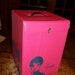 Vintage Mod pink hat/wig box