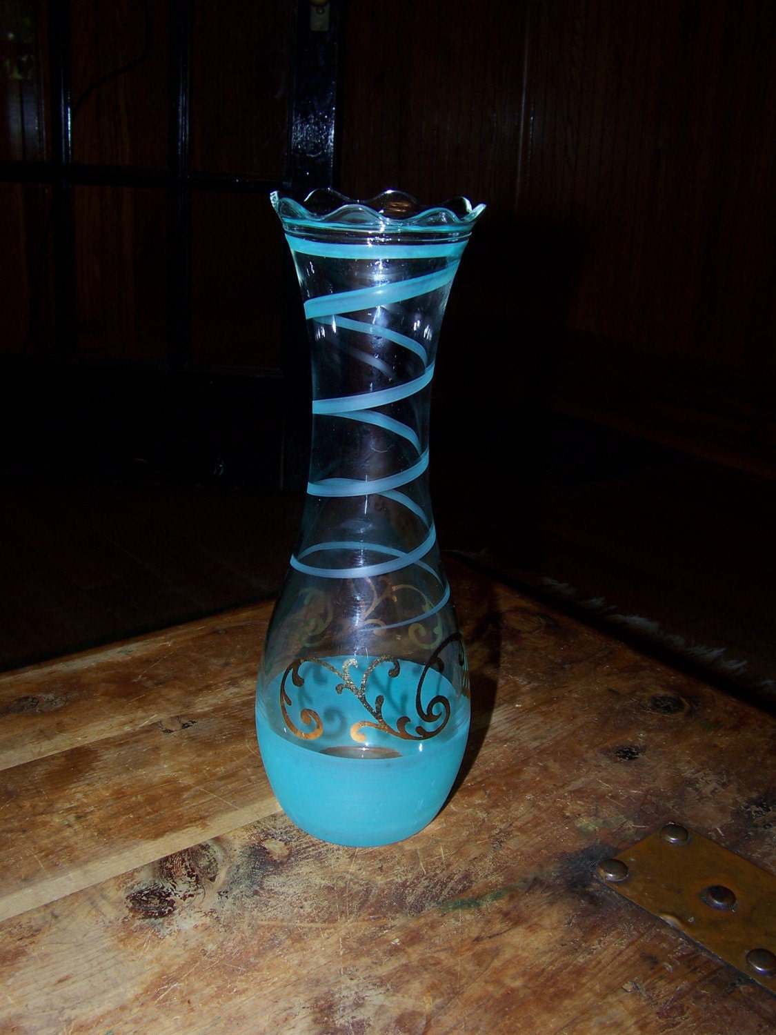 Vintage Aqua Vase