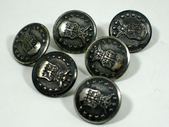 Vintage US Military Airforce Buttons by Waterbury Scovill MFG