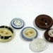 Victorian China Buttons Stencil Fisheye Pie crust Banded Inkwell Double Ring