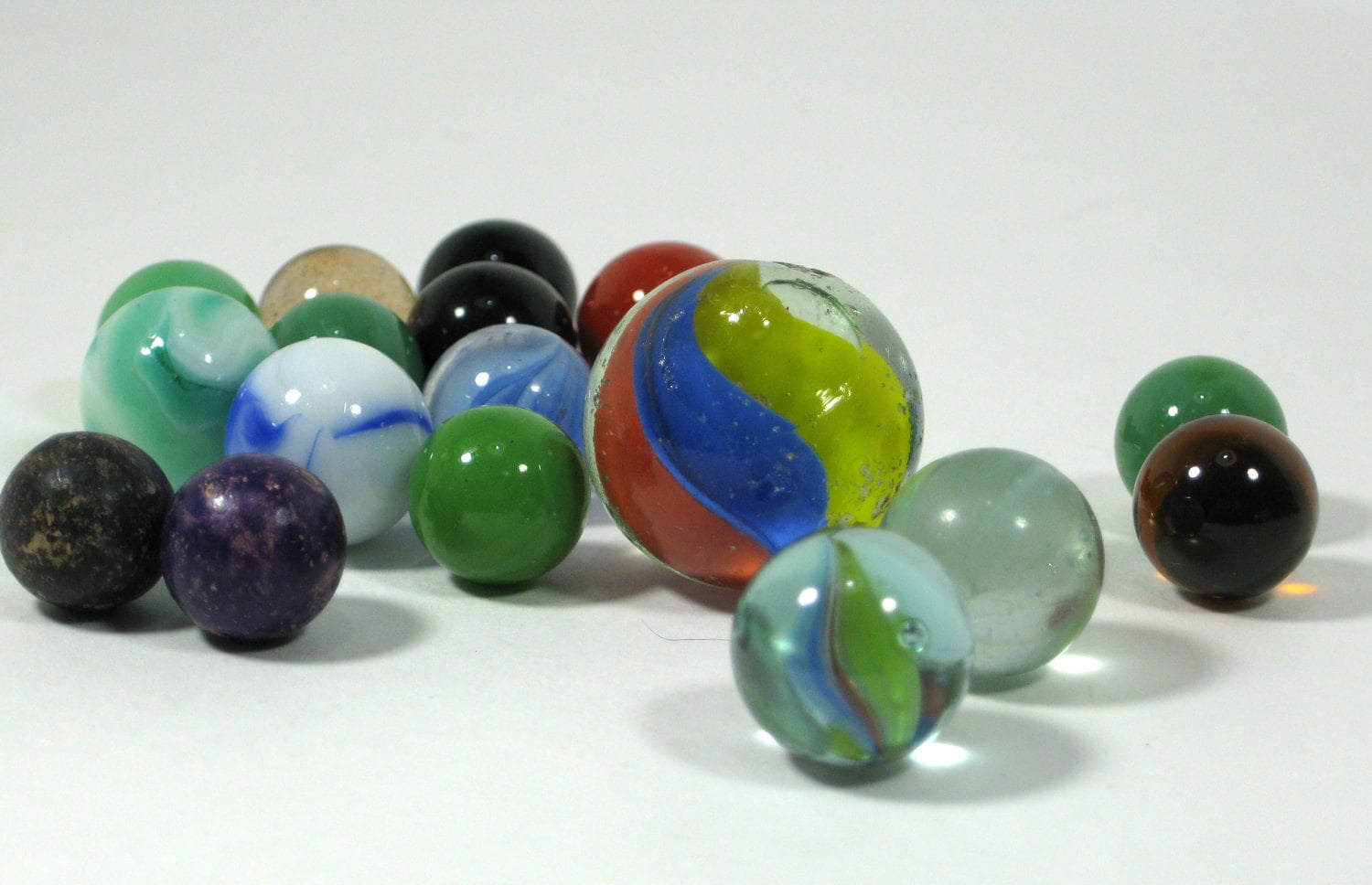 Antique Marbles Vintage Glass and Clay