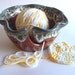 WavyYarn Holder.. In Stock.. Handmade Stoneware Pottery (YH431n)
