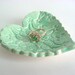 Lace heart tray, Hand built stoneware pottery T24