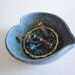 Heart Bowl, Jewelry bowl, Heart serving bowl, Blue heart, Handmade pottery