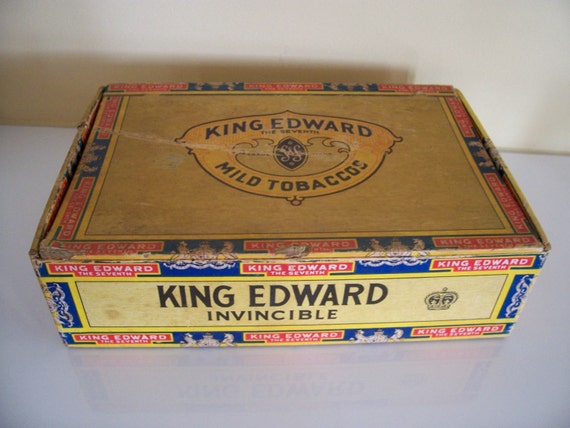 Vintage King Edward Invincible Cigar Box by MaterialExcess on Etsy