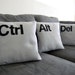 Ctrl - Alt - Del Three Pillow Set- Geeks Need Pillows Too- Made with Eco-Felt