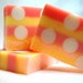 Pink Grapefruit Soap, Handmade, Striped, Polka dots, Fresh citrus fragrance, gentle