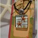 Vintage Starfish Glass Picture Tile Pendant With Scallop Charm