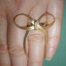 Vintage 80s gold tone bow ring size P Q US 8 - 8.5