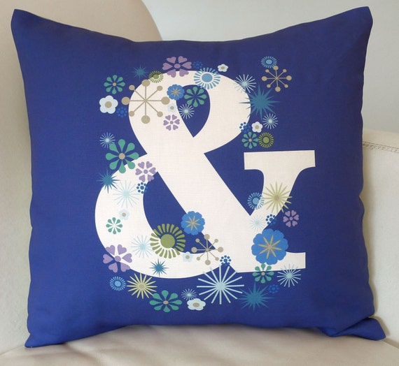 Items similar to Ampersand 16 X 16 Inch Pillow Cover on Etsy