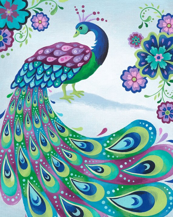 peacock art print 8 x 10 peacock art print 8 x 10