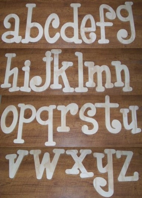 8 inch Whimsical Wooden Letters Lowercase Only by woodenletters