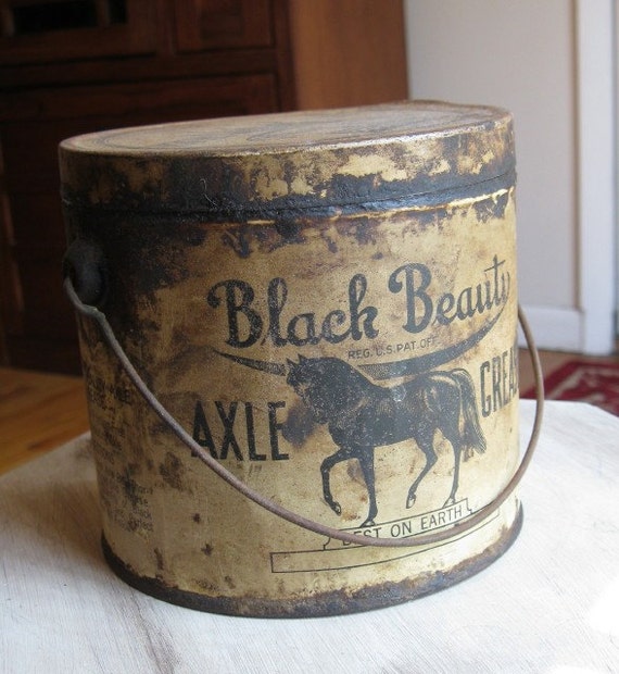 Vintage Black Beauty Axle Grease Tin