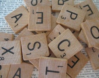Scrabble Tiles, You Pick Your Letters, Scrabble Letters, Letters for Pendants, Scrapbooking, Mixed Media, Altered Art, Collage