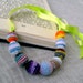 Baby Children's Necklace or Wrap Bracelet - Colorful Baby Jewelry - Crochet Beads Necklace - Crochet Jewelry - OOAK