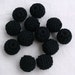 ALL NATURAL HANDMADE CROCHET COVERED BEADS Black Set of 12 Pieces Crocheted 15mm Cotton and Wood Beads GREAT SUPPLIES for Necklace Bracelet Charms Pendants Bookmarks Decoration Crafting Projects WHOLESALE AVAILABLE