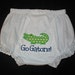 Custom Personalized Applique ALLIGATOR GO GATORS Or Name Baby Bloomers - Lime Green