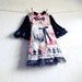 Toddler's Upcycled Dress 1T 2T Pink Black Lace Girl's French Paris Children's Clothing 'ANNETTE'