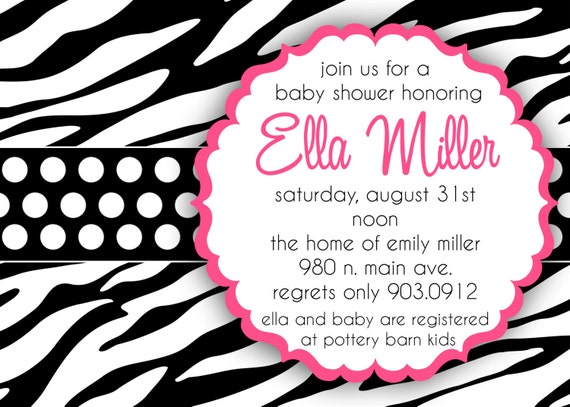 Baby Zebra Invitations 8