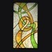 SALE Swirled World Stained Glass Window