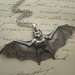 Dark Gothic bat necklace..