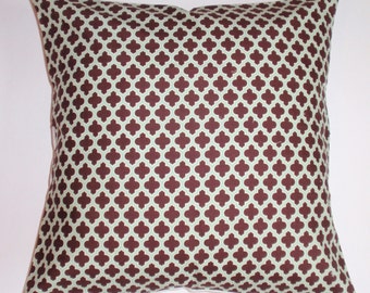 SUMMER SALE - Throw Pillow Cover, Brown Lattice Accent Pillow Cover, Caramel Brown Throw Pillow Cover, Decorative Handmade Cushion Cover