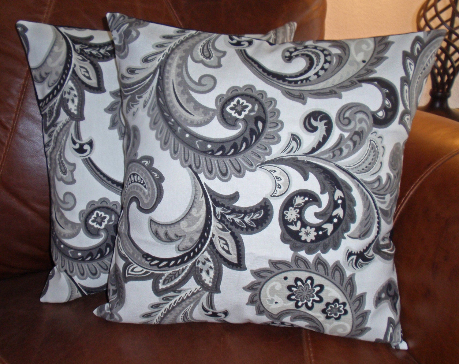 Throw Pillow removable cover 16x16 Set of 2 sewn with