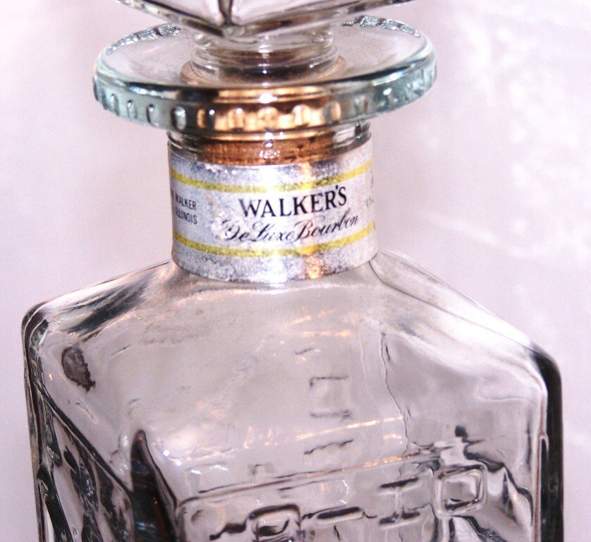 Walker's Deluxe Bourbon Bottle 1975 Fill It Up With