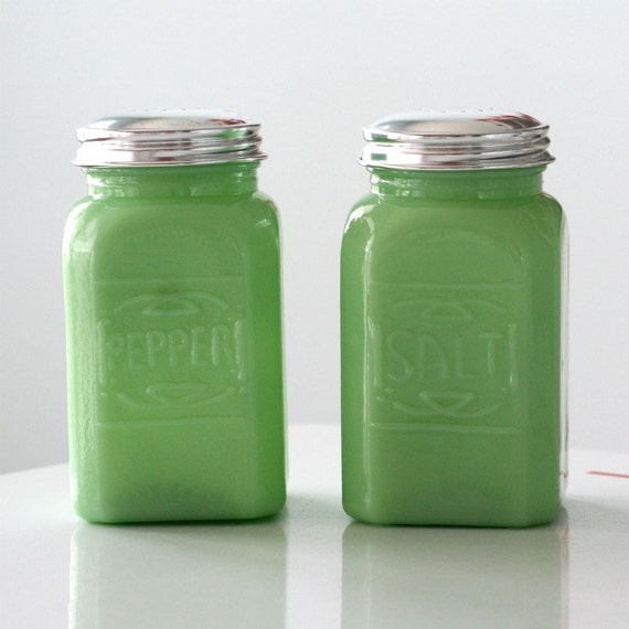 Jadite Reproduction Salt and Pepper Shakers