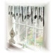 Reserved for Sherrie Crisp Black and White Flatware Window Treatment Valance